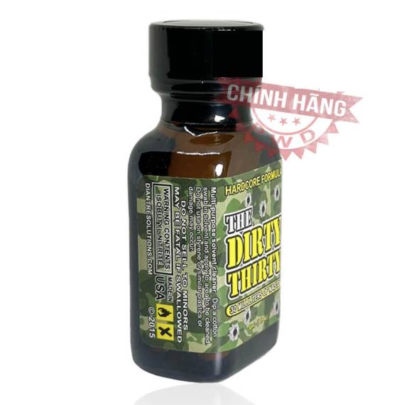 Popper The Dirty Thirty 30ml chính hãng Mỹ loại mạnh dành cho top bot nam nữ Popper The Dirty Thirty 30ml chính hãng Mỹ loại mạnh dành cho top bot nam nữ